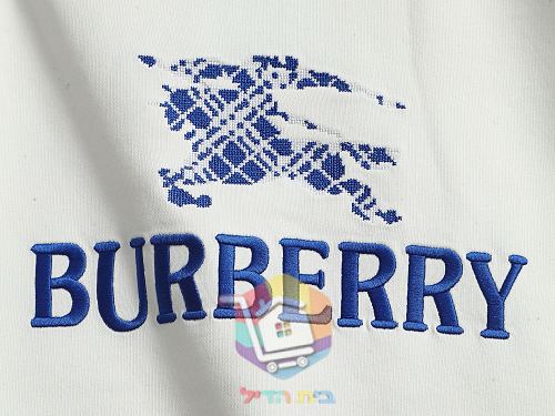 סווטשירט Burberry עם לוגו כחול לבן, שחור 7
