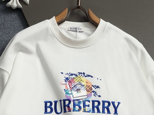 סווטשירט Burberry עם לוגו כחול לבן, שחור 9