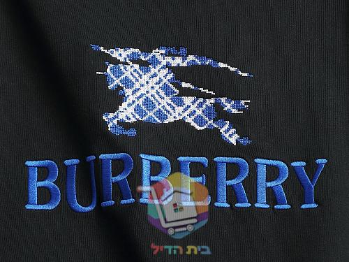 סווטשירט Burberry עם לוגו כחול לבן, שחור 19