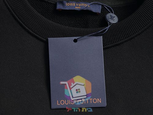 סווטשירט Louis Vuitton עם הדפס גרפי שחור, לבן 6