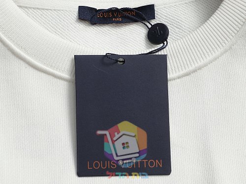 סווטשירט Louis Vuitton עם הדפס גרפי שחור, לבן 17
