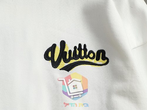 סווטשירט Louis Vuitton עם הדפס גרפי שחור, לבן 18