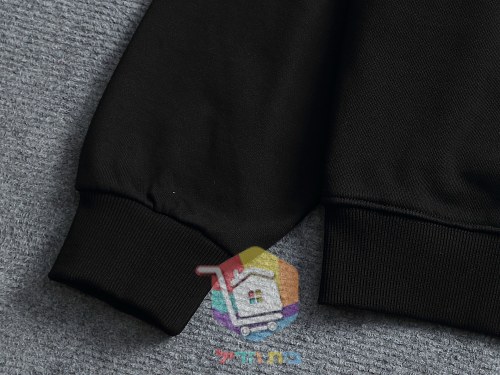סווטשירט Louis Vuitton עם הדפס, שחור, לבן 8
