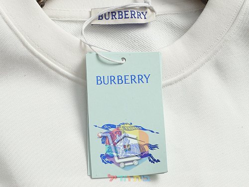 סווטשירט Burberry עם הדפס פרש שחור, לבן 17