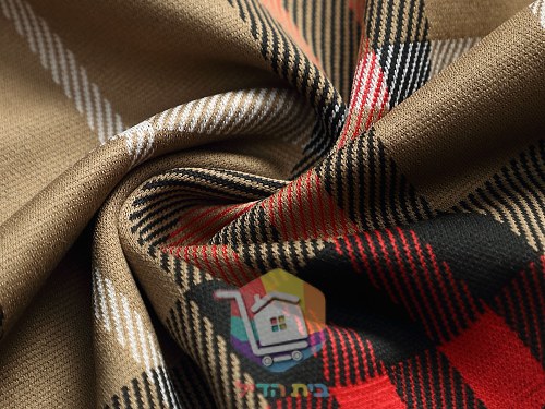 קפוצ'ון Burberry משובץ, בז', אפור 3