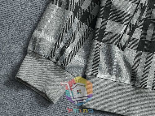 קפוצ'ון Burberry משובץ, בז', אפור 21