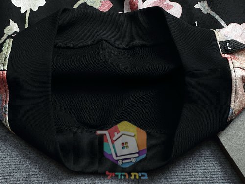 קפוצ'ון Fendi עם הדפס פרחוני שחור, לבן, אפור 4