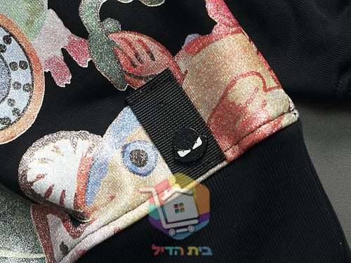 קפוצ'ון Fendi עם הדפס פרחוני שחור, לבן, אפור 7