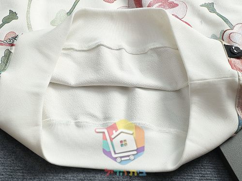 קפוצ'ון Fendi עם הדפס פרחוני שחור, לבן, אפור 15