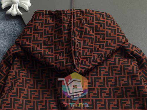 קפוצ'ון Fendi עם דוגמת לוגו, חום, אפור 10
