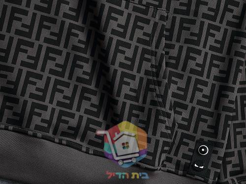 קפוצ'ון Fendi עם דוגמת לוגו, חום, אפור 21