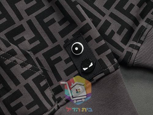 קפוצ'ון Fendi עם דוגמת לוגו, חום, אפור 23