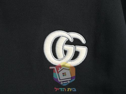 קפוצ'ון Gucci עם לוגו GG שחור, שמנת, אפור 5