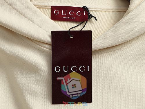 קפוצ'ון Gucci עם לוגו GG שחור, שמנת, אפור 16