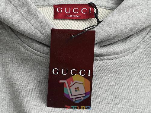 קפוצ'ון Gucci עם לוגו GG שחור, שמנת, אפור 28