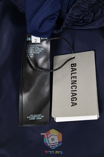 מכנסי Balenciaga עם פס צד כחול, שחור 10