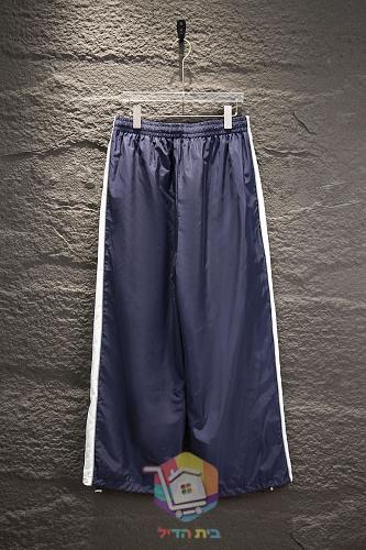 מכנסי Balenciaga עם פס צד כחול, שחור 13