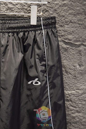 מכנסי Balenciaga עם פס צד כחול, שחור 20