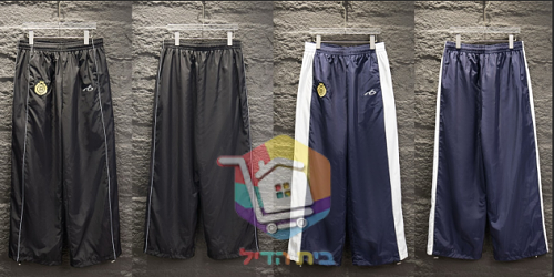 מכנסי Balenciaga עם פס צד כחול, שחור 30