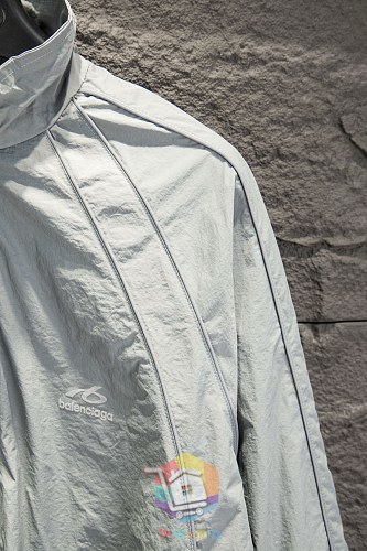 ג'קט Balenciaga ניילון אפור, כחול 7