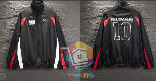 ג'קט Balenciaga x NBA שחור, אדום, לבן 21