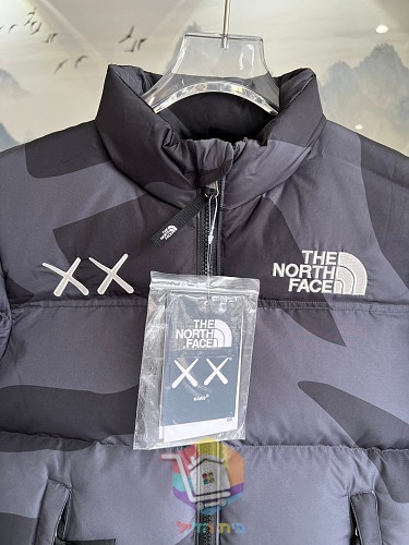 Piumino KAWS x The North Face Retro 1996 Nuptse mimetico, quattro colorazioni 30