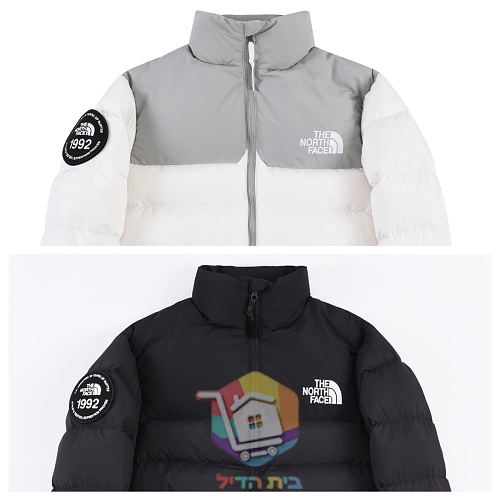 מעיל פוך The North Face 1992 Retro Anniversary Nuptse, שחור, לבן ואפור 19