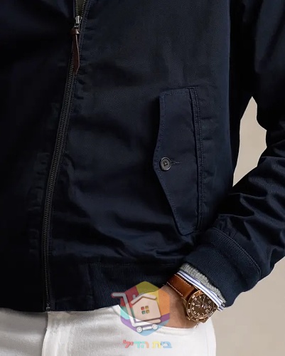 ג'קט Harrington של Polo Ralph Lauren עם בטנה משובצת, כחול כהה, חום בהיר 6