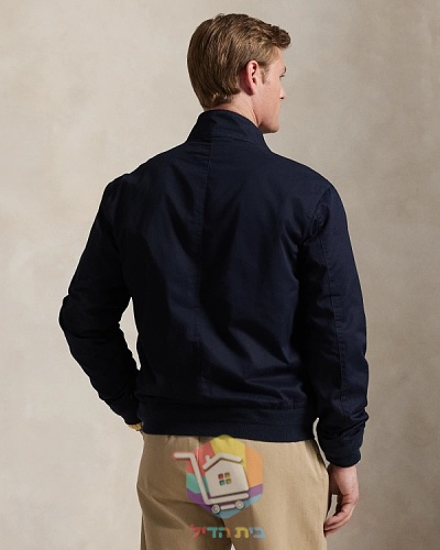 ג'קט Harrington של Polo Ralph Lauren עם בטנה משובצת, כחול כהה, חום בהיר 12