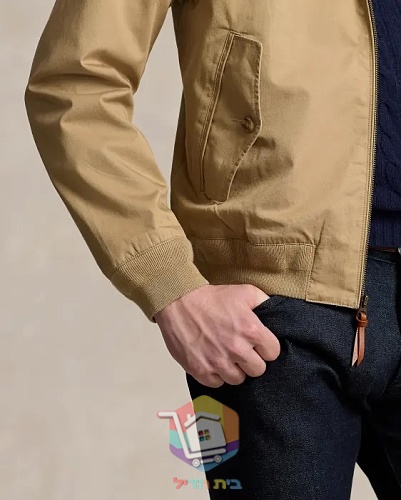 ג'קט Harrington של Polo Ralph Lauren עם בטנה משובצת, כחול כהה, חום בהיר 14