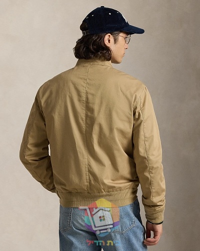 ג'קט Harrington של Polo Ralph Lauren עם בטנה משובצת, כחול כהה, חום בהיר 19