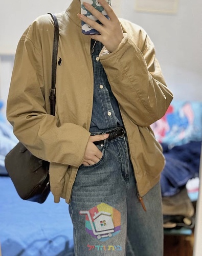 ג'קט Harrington של Polo Ralph Lauren עם בטנה משובצת, כחול כהה, חום בהיר 22