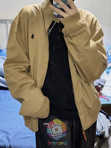 ג'קט Harrington של Polo Ralph Lauren עם בטנה משובצת, כחול כהה, חום בהיר 23