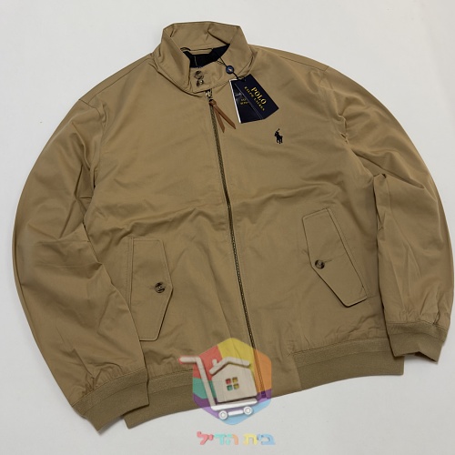 ג'קט Harrington של Polo Ralph Lauren עם בטנה משובצת, כחול כהה, חום בהיר 27