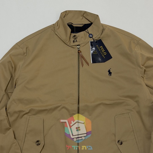 ג'קט Harrington של Polo Ralph Lauren עם בטנה משובצת, כחול כהה, חום בהיר 34