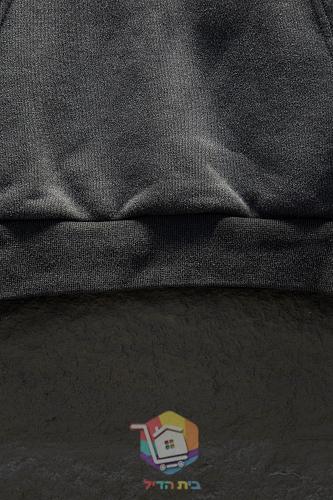 קפוצ'ון Balenciaga בשטיפה ישנה עם לוגו כחול, שחור 1