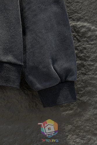 קפוצ'ון Balenciaga בשטיפה ישנה עם לוגו כחול, שחור 2