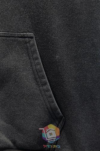 קפוצ'ון Balenciaga בשטיפה ישנה עם לוגו כחול, שחור 3