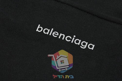 קפוצ'ון Balenciaga עם לוגו קטן, שחור 2
