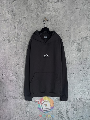 קפוצ'ון Balenciaga עם לוגו קטן, שחור 17
