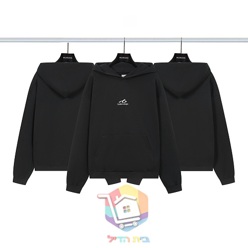 קפוצ'ון Balenciaga עם לוגו קטן, שחור 18