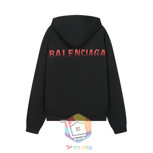 קפוצ'ון Balenciaga עם לוגו בגווני אדום, שחור 16