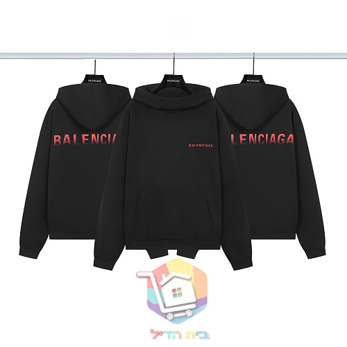 קפוצ'ון Balenciaga עם לוגו בגווני אדום, שחור 18