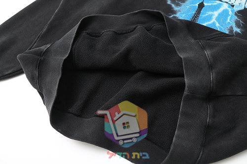 קפוצ'ון Balenciaga עם הדפס ברק, שחור 1