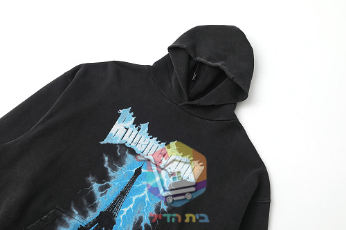 קפוצ'ון Balenciaga עם הדפס ברק, שחור 7