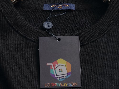 Sweat Louis Vuitton à poche imprimée logo, noir ou blanc 6