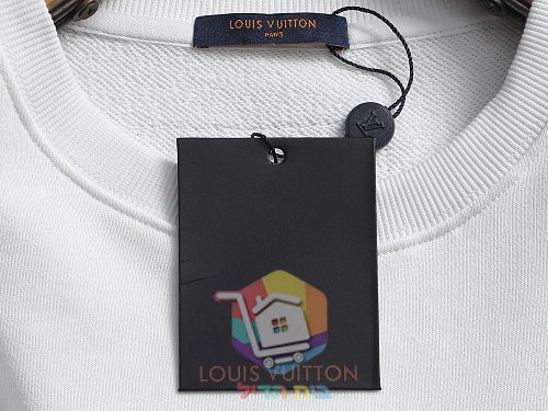 Sweat Louis Vuitton à poche imprimée logo, noir ou blanc 16