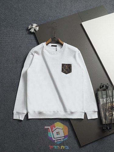 Sweat Louis Vuitton à poche imprimée logo, noir ou blanc 21