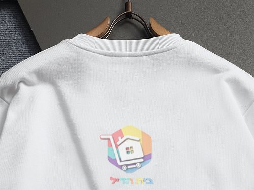 סווטשירט Prada עם לוגו מובלט, שחור, לבן 12