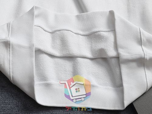 סווטשירט Prada עם לוגו מובלט, שחור, לבן 15